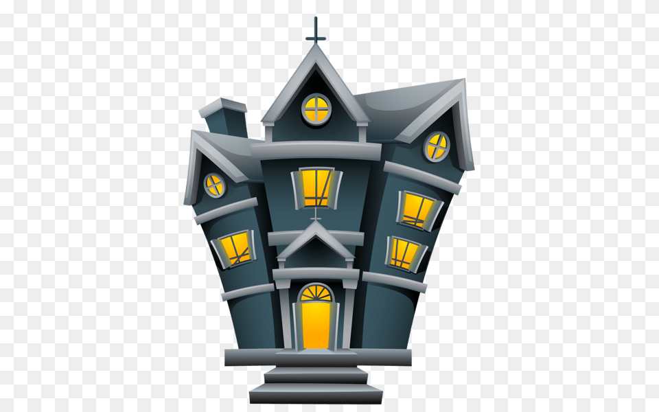 Halloween House Clipart, Architecture, Building, Clock Tower, Tower Png