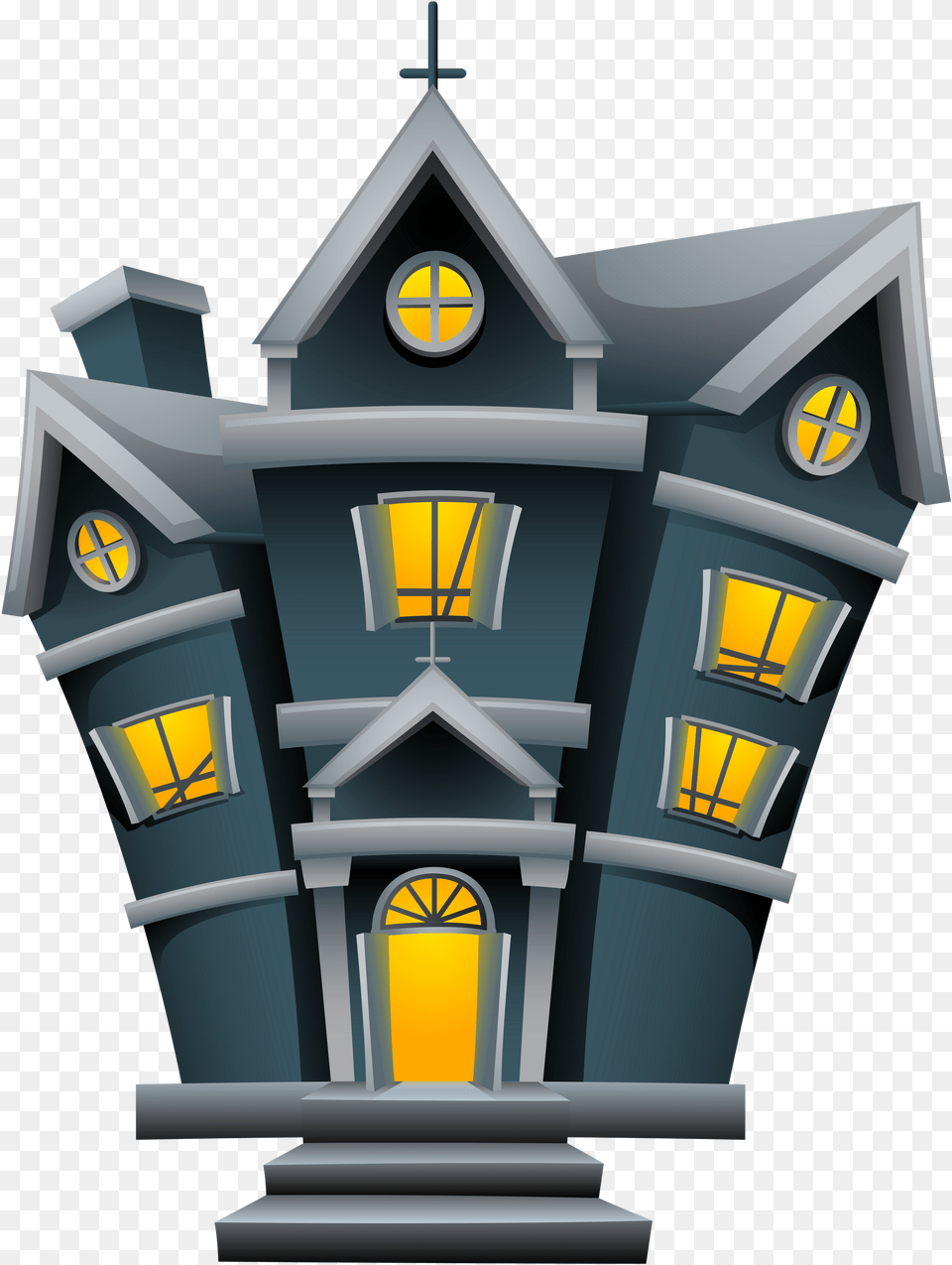 Halloween House Clipart Scary Halloween Decorations Cartoon, Architecture, Building, Clock Tower, Tower Free Png Download