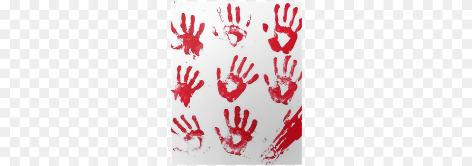 Halloween House Stickers Horror Blood Hands Window, Stain, Food, Ketchup Free Png