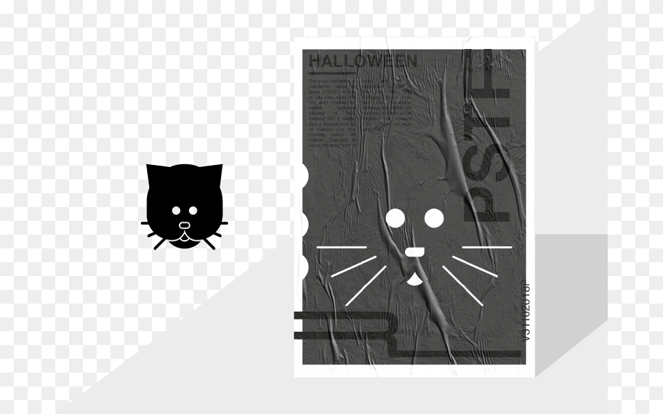 Halloween Icons Poster Halloween Design Halloween Flat Black Cat, Advertisement, Book, Publication, Animal Free Png