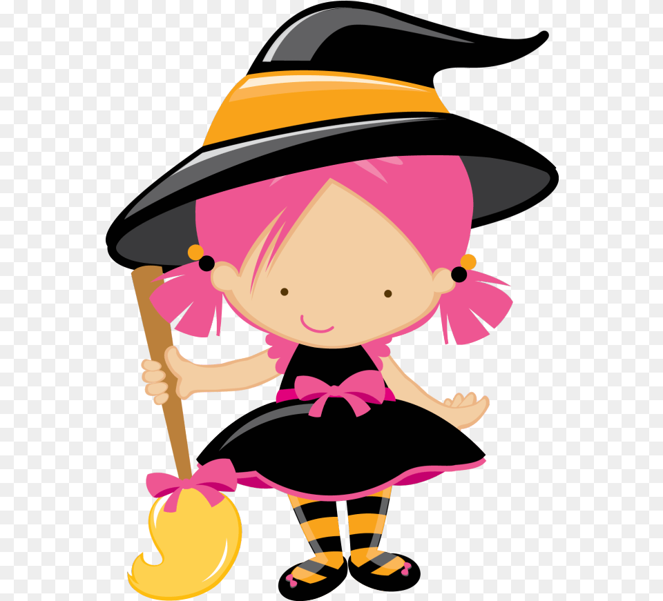 Halloween Iii Cute Witch Clipart, Clothing, Hat, Baby, Person Png Image