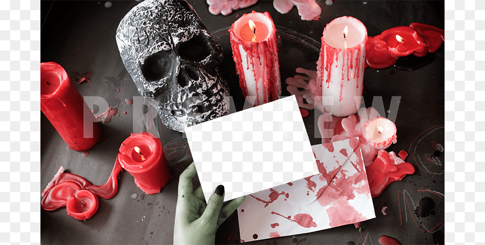 Halloween Invitation 01 Blood Skull Skeleton Creep Masque, Adult, Male, Man, Person Free Png