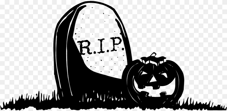 Halloween Jack O Lantern Gravestone Tombstone Pumpkin Clip Art, Gray Png