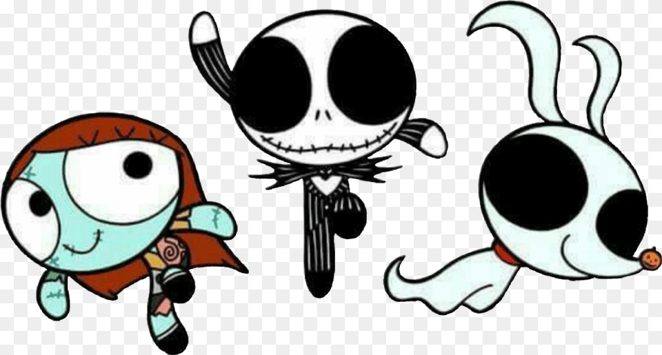 Halloween Jackskellington Zero Sally Chibi Cartoon, Cutlery, Toy, Fork, Face Free Png