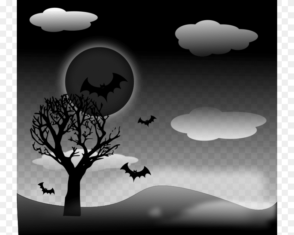 Halloween Landscape Clip Arts Halloween Spare Tire Cover, Logo, Silhouette, Nature, Night Free Png Download