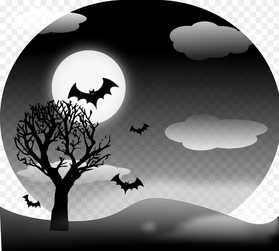Halloween Landscape Icons Silhouette Landscape Halloween, Logo, Nature, Night, Outdoors Png Image