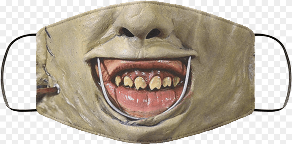 Halloween Leatherface Face Mask Goonies Sloth Face Mask, Body Part, Mouth, Person, Teeth Free Transparent Png