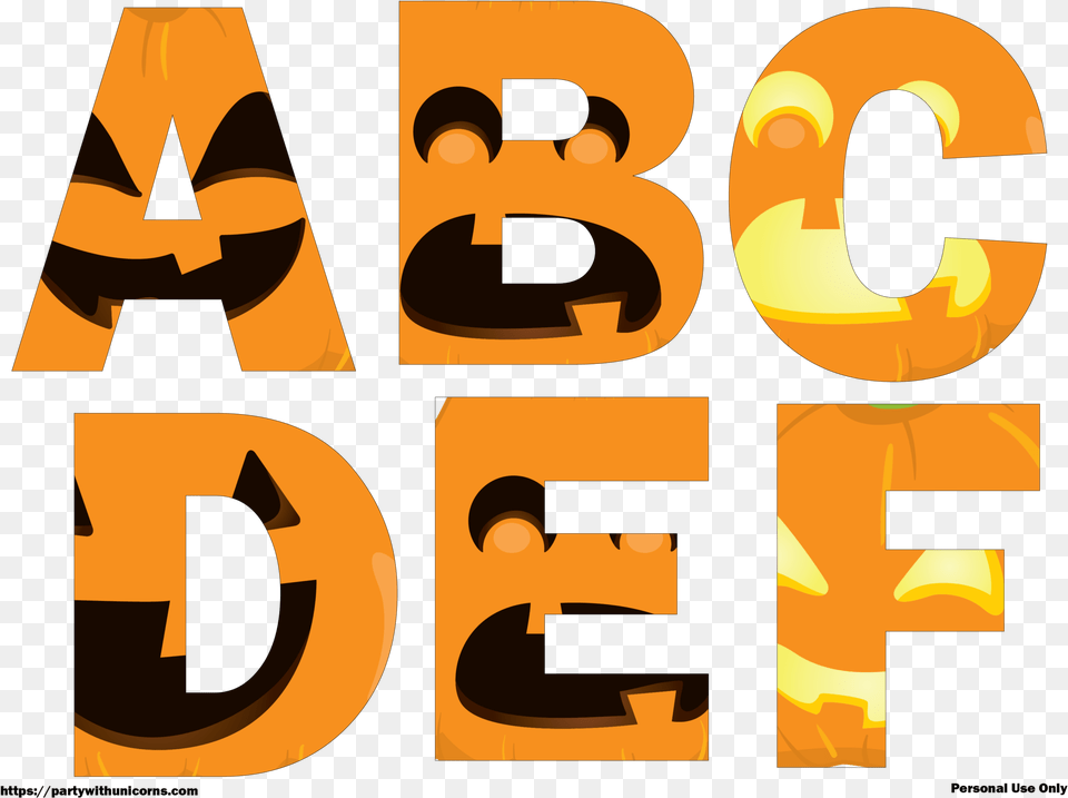 Halloween Letters Printable Jack O Lantern Faces Party Printable Halloween Alphabet Letters, Symbol, Text, Number Png Image