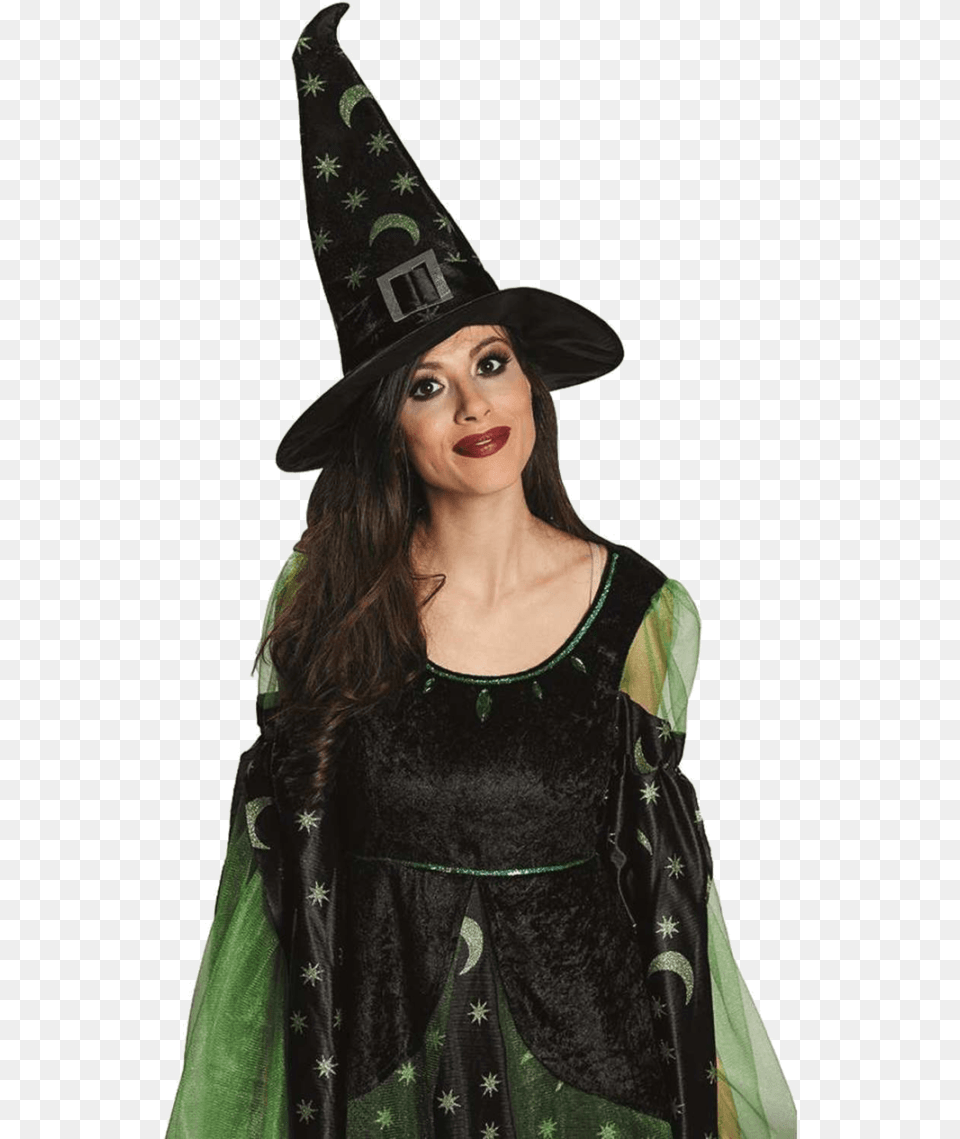 Halloween Magic Witch Hat Simply Fancy Dress Costume Hat, Adult, Person, Female, Clothing Png Image