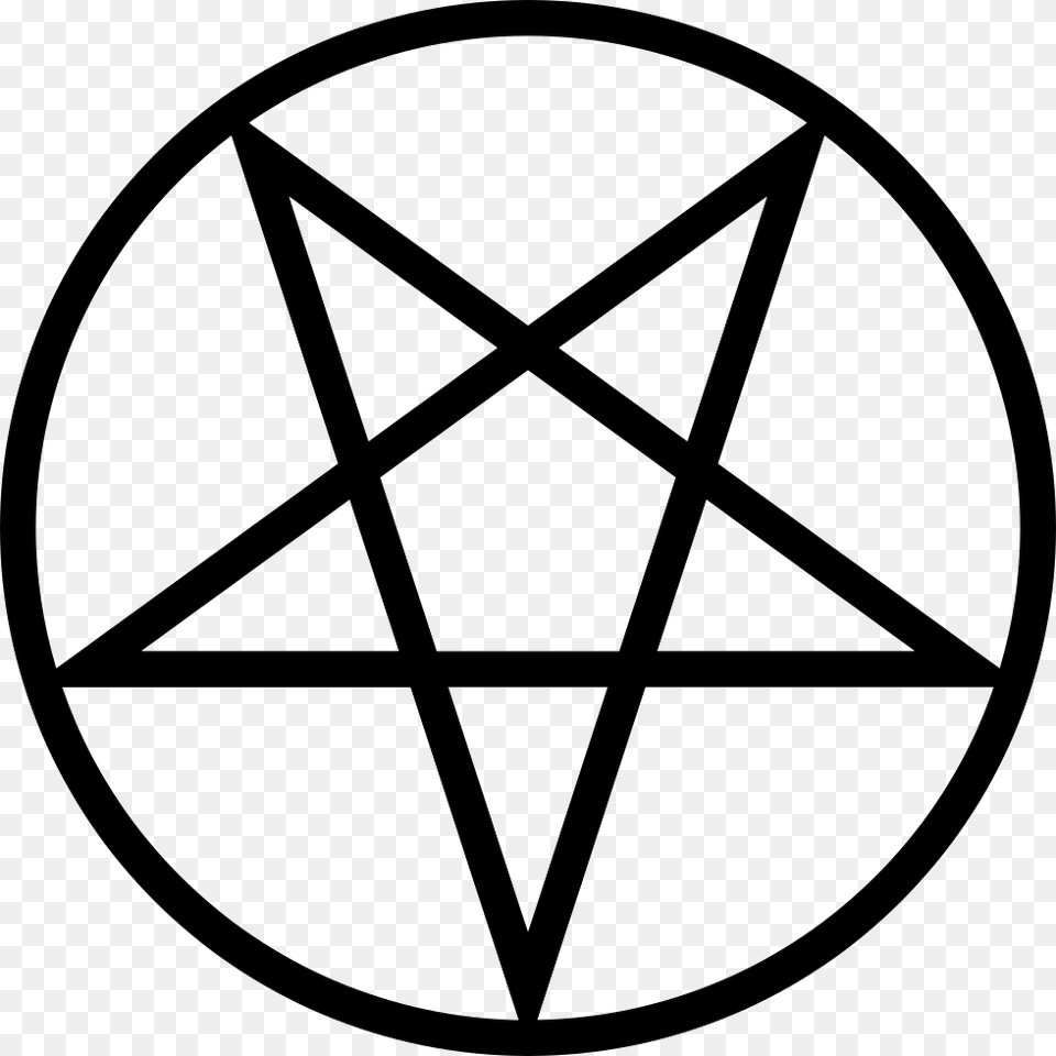 Halloween Magical Star Sign Inverted In A Circle Pentagram, Star Symbol, Symbol Png Image