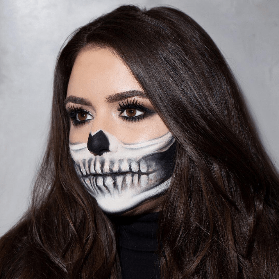 Halloween Makeup Easy Scary, Face, Head, Person, Photography Png Image