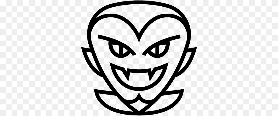 Halloween Malefic Male Face Outline Vector Outline Of Halloween, Gray Png