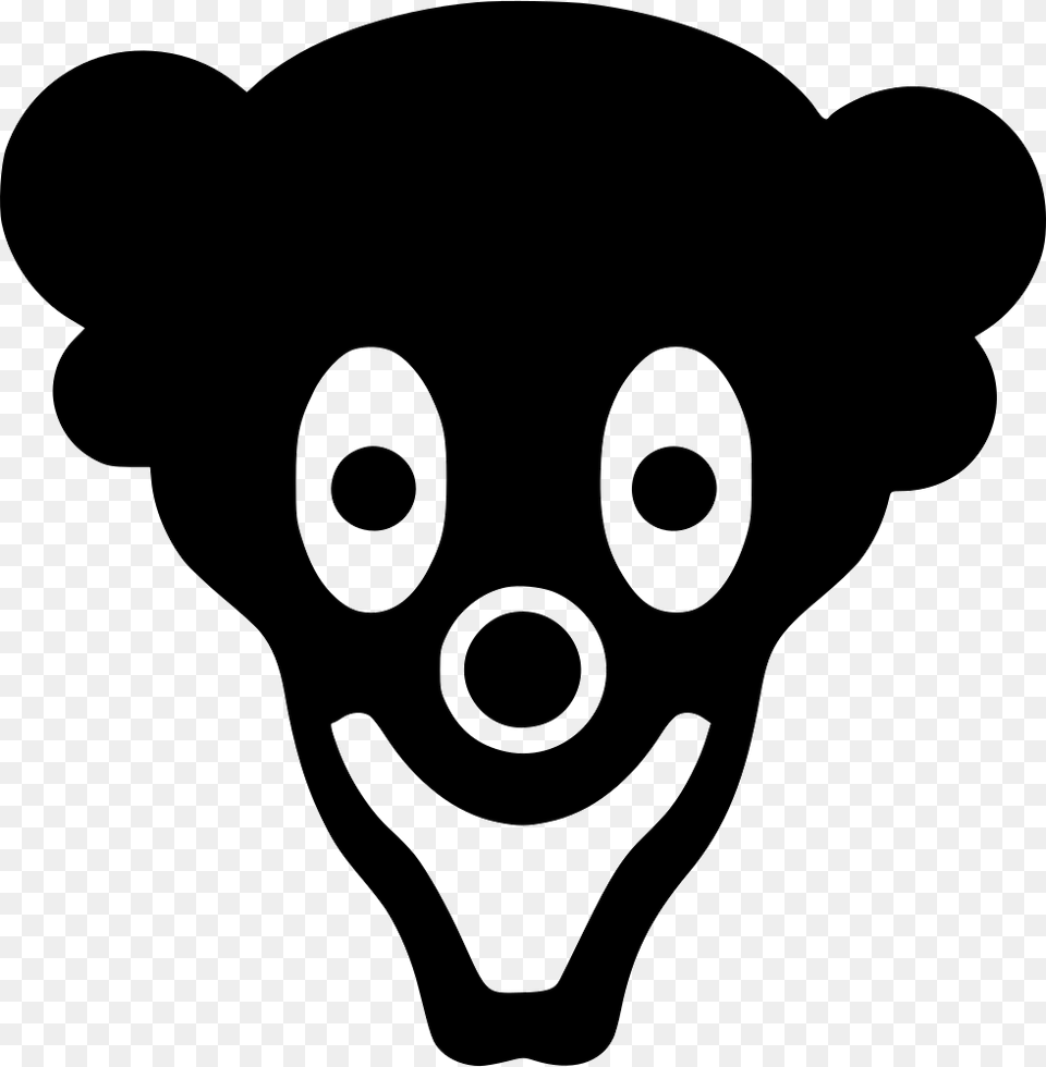 Halloween Mask Smile Joker Evil Icon, Stencil, Silhouette, Animal, Bear Png