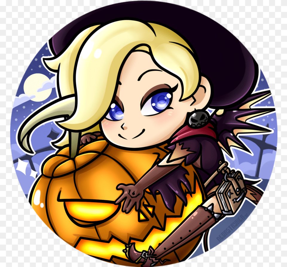 Halloween Mercy Icon By Neonstryker Halloween Mercy Icon, Book, Comics, Publication, Baby Free Transparent Png