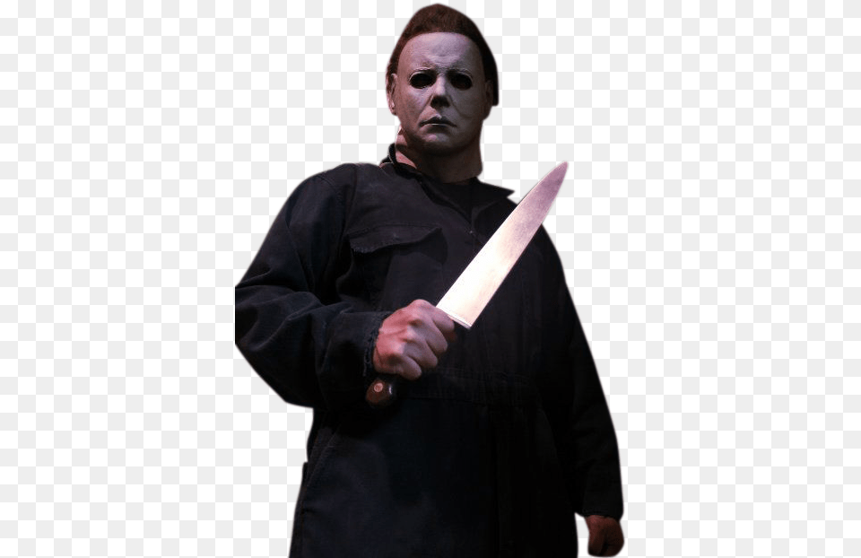 Halloween Michael Myers Holding Knife, Sword, Weapon, Blade, Adult Free Png Download