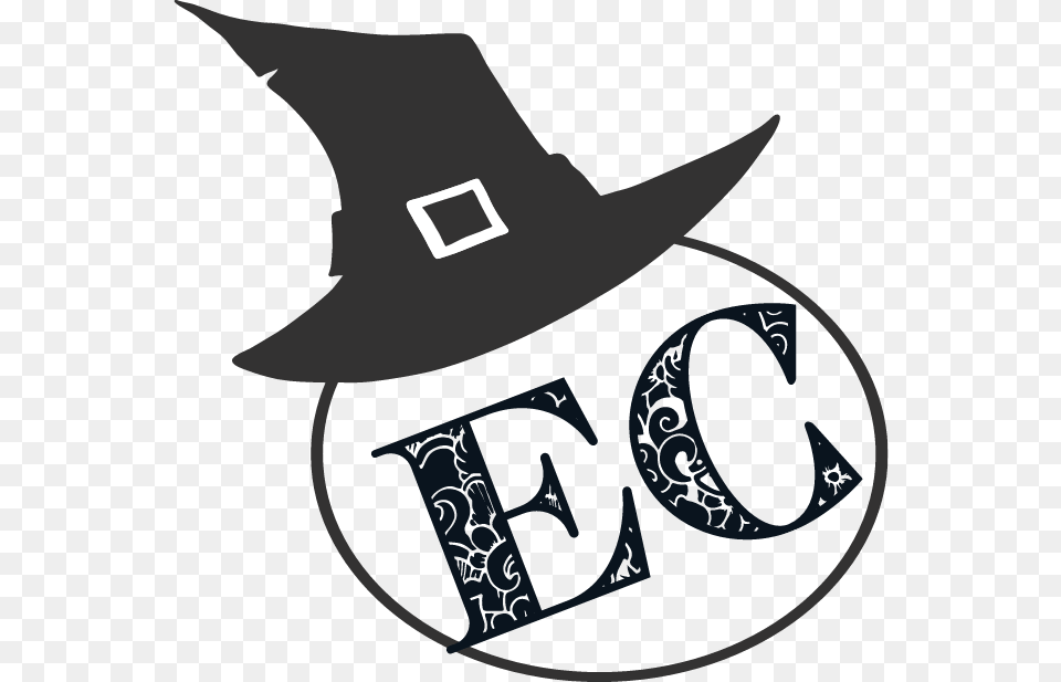 Halloween Monogram Maker Designs For Birthday Invitations Crescent, Clothing, Hat, Sun Hat, Cowboy Hat Free Png