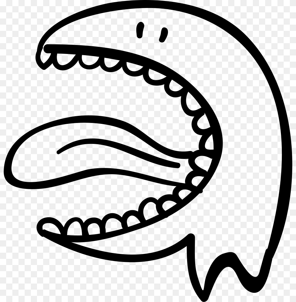 Halloween Monster Animal Head With Big Open Mouth Svg Monster With Mouth Open, Body Part, Person, Teeth, Smoke Pipe Free Png Download