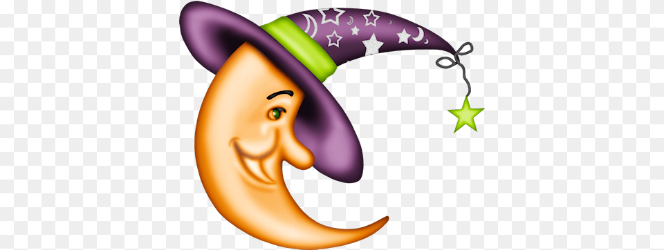 Halloween Moon Labels Clipart Eurovision Song Contest 2011, Clothing, Hat, Nature, Night Free Png