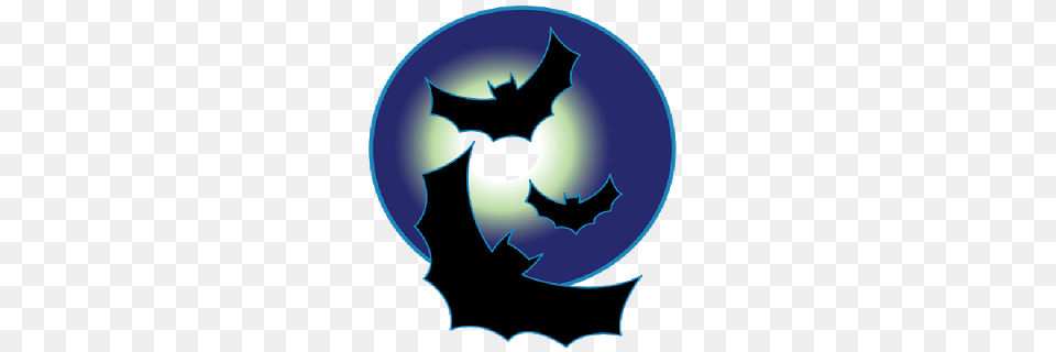 Halloween Moon With Bats Clip Art Clip Art, Logo, Symbol Free Png