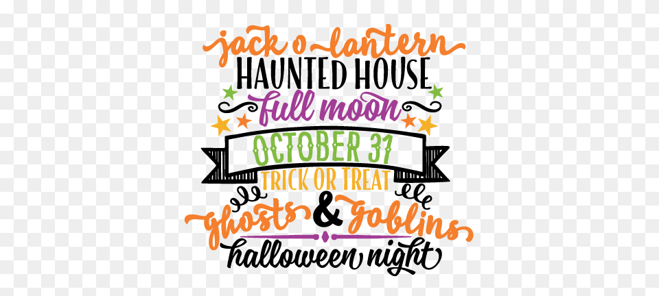 Halloween Night Word Art Scrapbook Cute Clipart, People, Person, Text, Advertisement Free Png