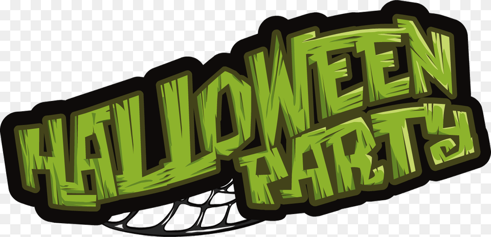 Halloween Party 2012 Logo V2 Club Penguin Halloween Party Logo, Green, Vegetation, Plant, Bulldozer Free Png