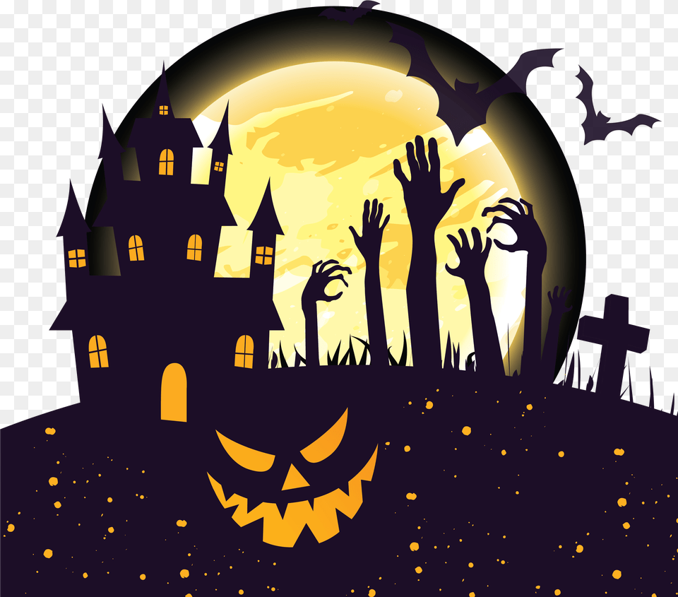 Halloween Party Background Invite Halloween Party Clipart, Festival Free Png Download