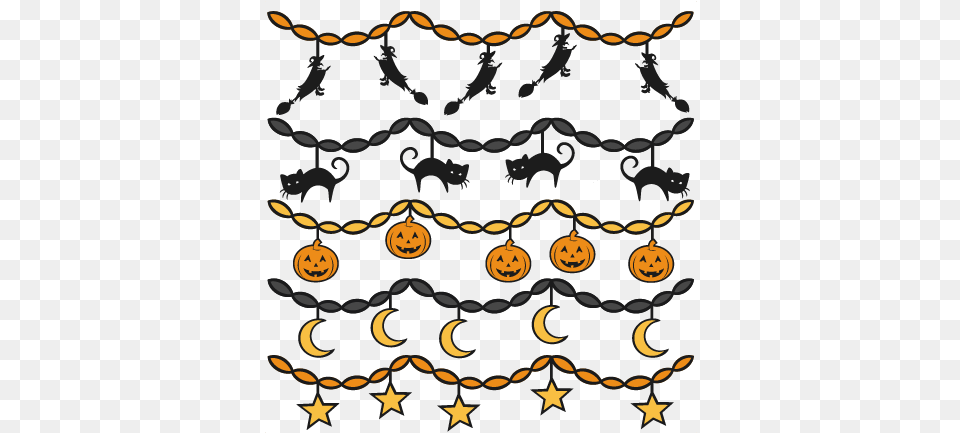 Halloween Party Banners Svg Scrapbook Cute Halloween Border, Pattern Free Png Download