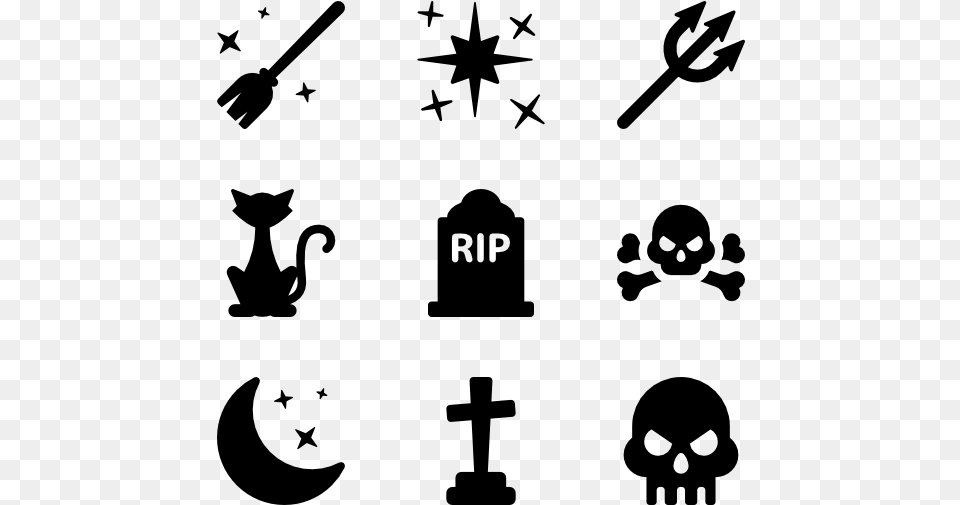 Halloween Party Halloween Symbols, Gray Png Image