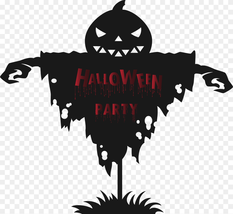 Halloween Party Scarecrow Clip Art, Logo, Baby, Person Free Png Download