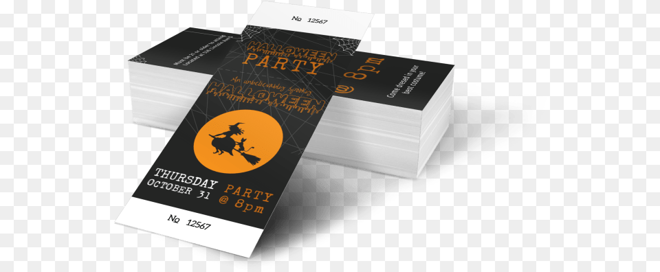 Halloween Party Ticket Template Preview Ticket, Paper, Text, Business Card, Advertisement Free Transparent Png