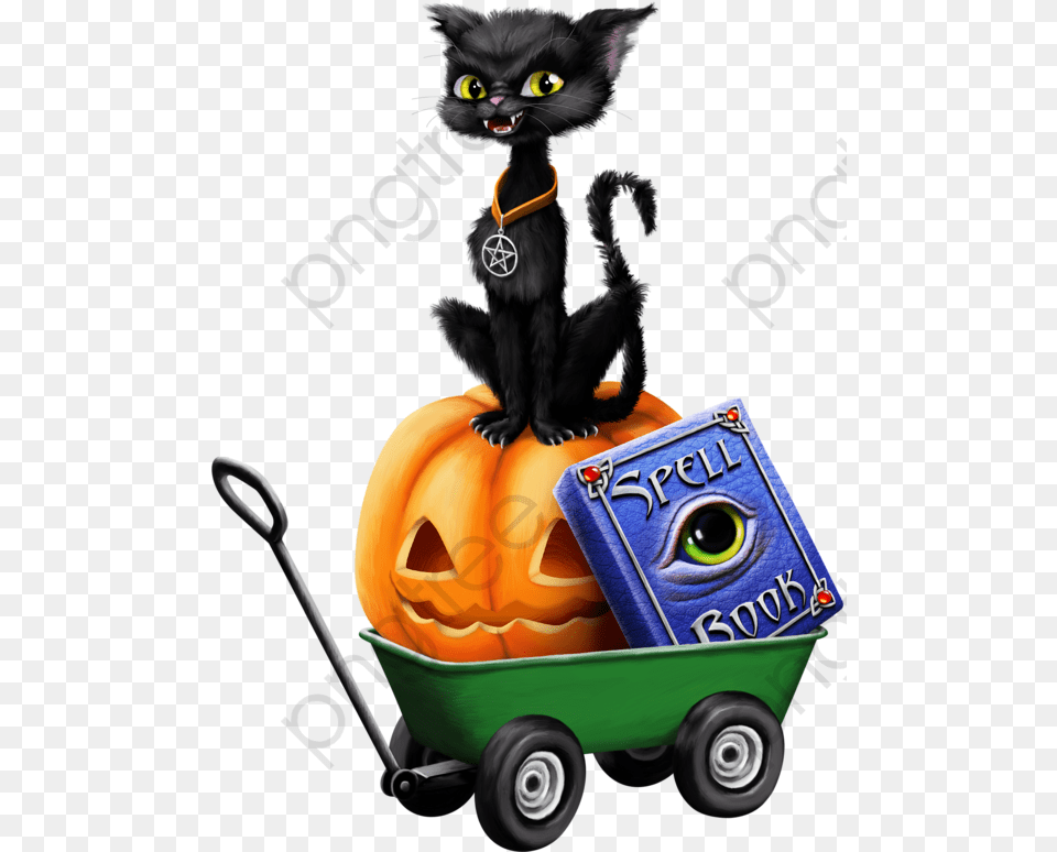 Halloween Pumpkin Black Cat Black Cat Trick Or Treat Bag Clipart, Animal, Pet, Mammal, Black Cat Free Transparent Png