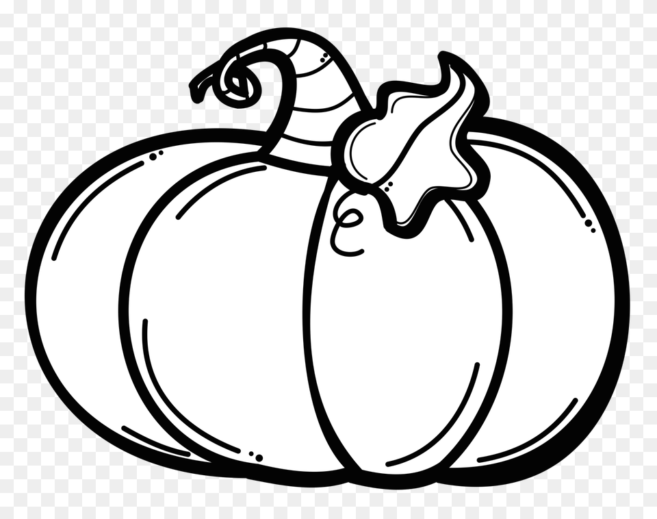 Halloween Pumpkin Clipart Black And White, Food, Plant, Produce, Vegetable Free Png