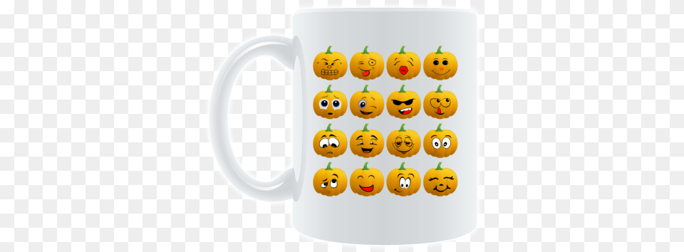 Halloween Pumpkin Emoji Mug Magic Mug, Cup, Animal, Bird, Penguin Free Transparent Png