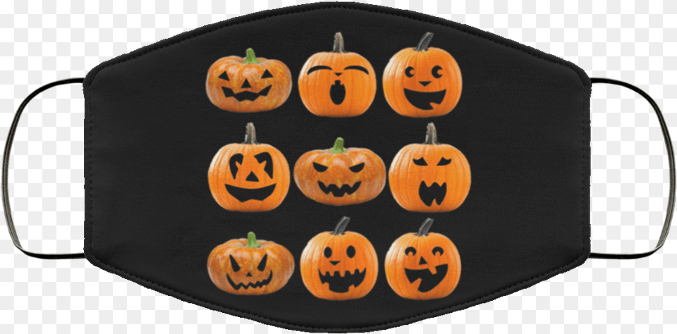 Halloween Pumpkin Face Mask Color Street Face Mask, Food, Plant, Produce, Vegetable Png Image