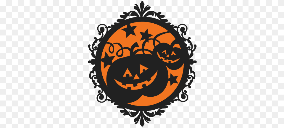 Halloween Pumpkin Frame Svg Scrapbook Cut File Cute Clipart Witch Halloween Cute, Festival, Person Png