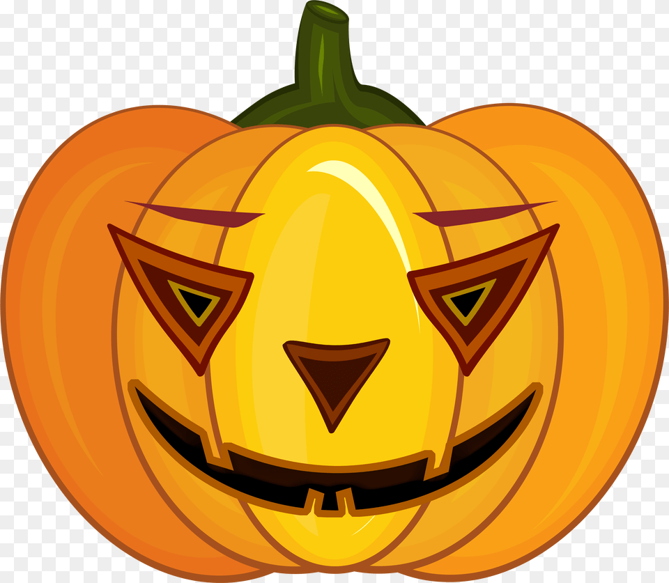 Halloween Pumpkin Head, Food, Plant, Produce, Vegetable Free Png