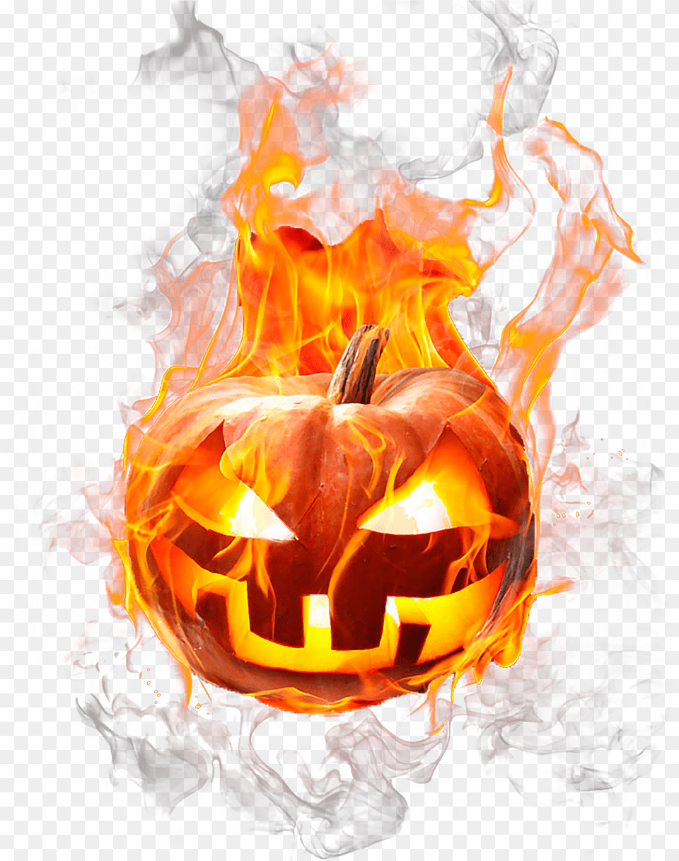 Halloween Pumpkin In Fire Free Download Searchpngcom Lantern Halloween Pumpkin Fire, Bonfire, Flame Png Image