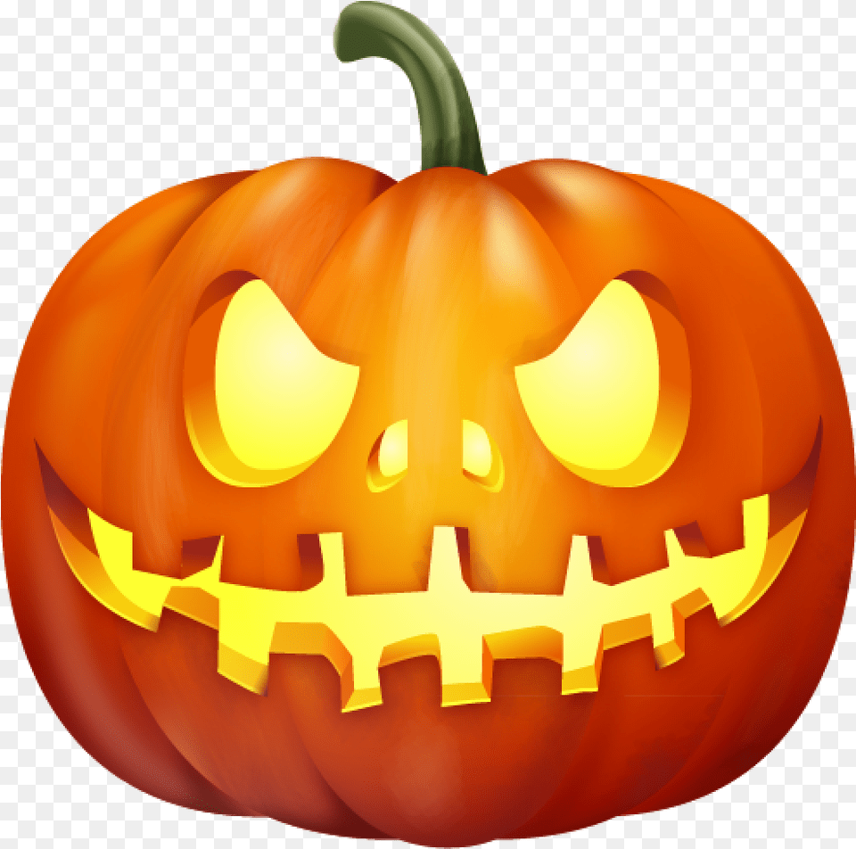 Halloween Pumpkin Scary Pumpkin Food, Plant, Produce, Vegetable Free Transparent Png