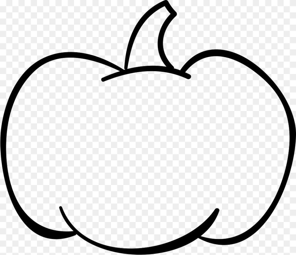 Halloween Pumpkin Vegetable Outline Svg Icon Outline Transparent Background Pumpkin Clipart, Apple, Food, Fruit, Plant Free Png Download