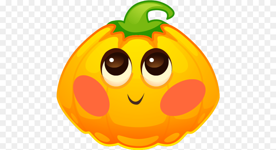 Halloween Pumpkins Emoji Messages Sticker 2 Pumpkin Halloween Cartoon, Food, Produce, Bell Pepper, Pepper Png