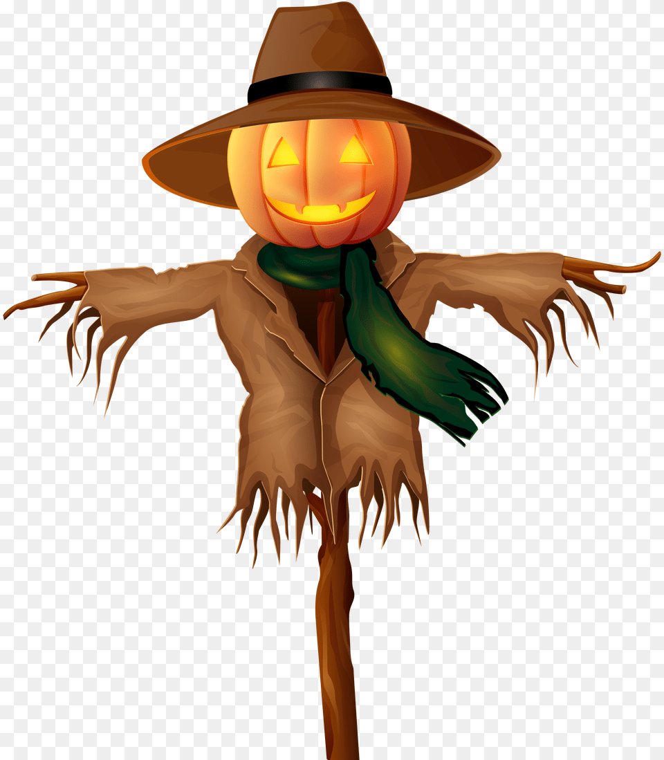 Halloween Scarecrow Gold Clip Free Png