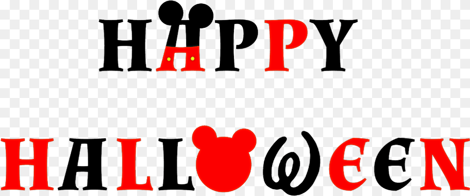 Halloween Scary Disney Happy Text Red Black, Alphabet Free Transparent Png