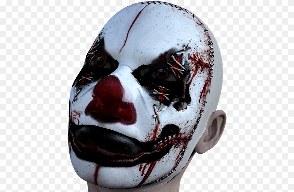 Halloween Scary Horror Fear Spooky Horror Clown Transparent Background, Adult, Male, Man, Person Free Png Download