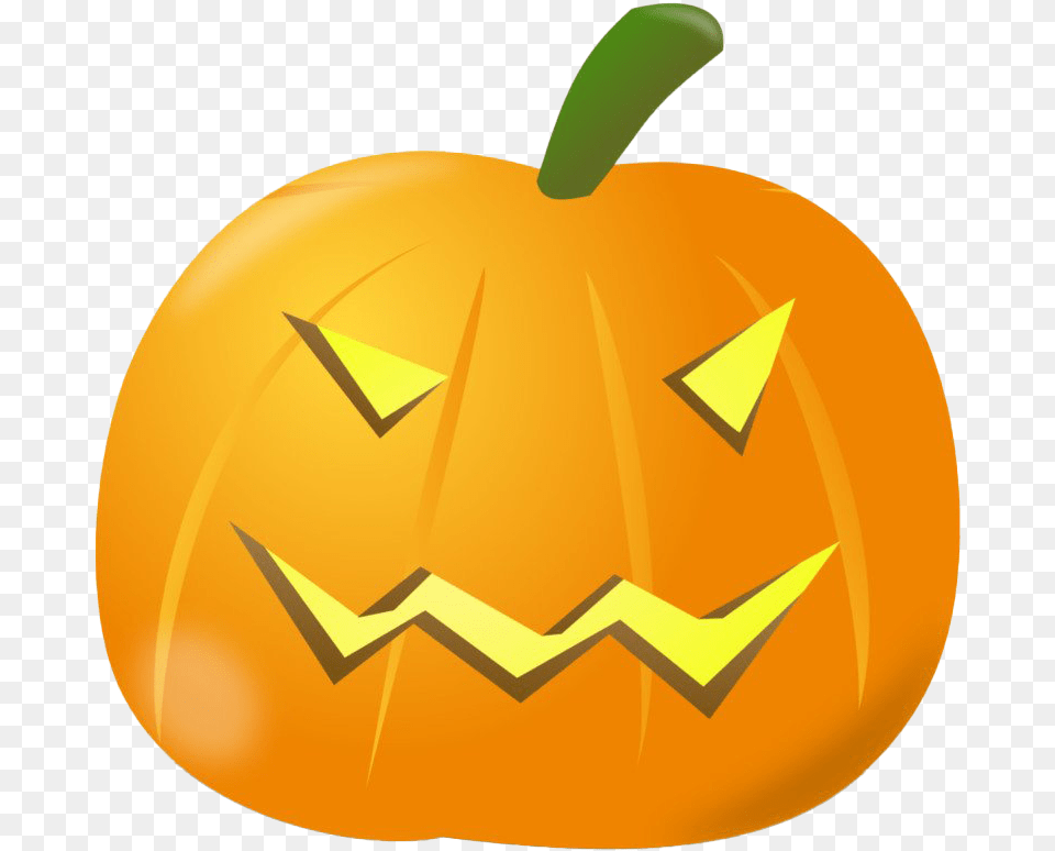 Halloween Scary Pumpkin Clipart, Food, Plant, Produce, Vegetable Png Image