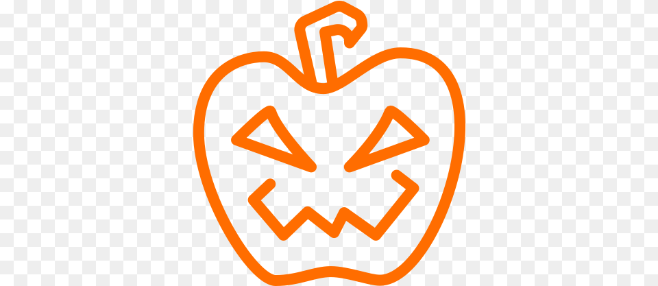 Halloween Scary Pumpkin Lantern Icon Of Emblem, Symbol, Logo Free Transparent Png