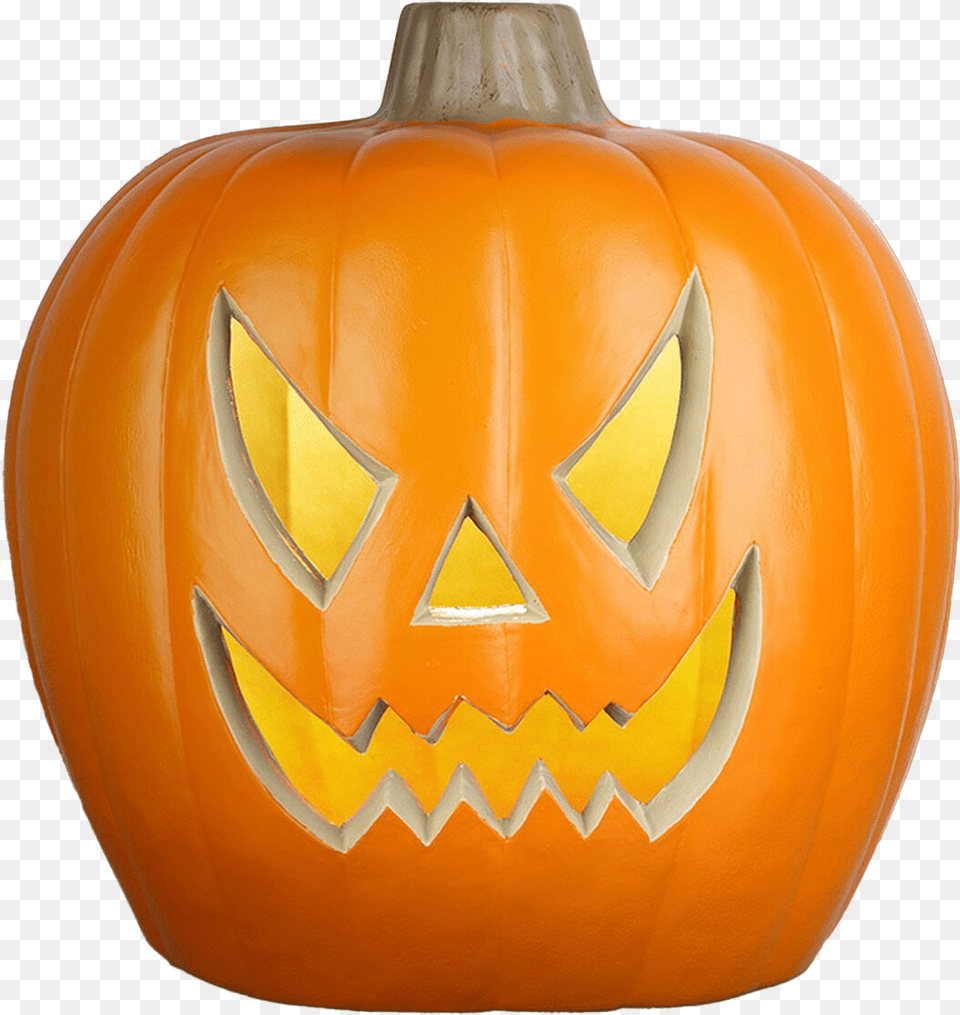 Halloween Scary Pumpkin Pic, Food, Plant, Produce, Vegetable Png