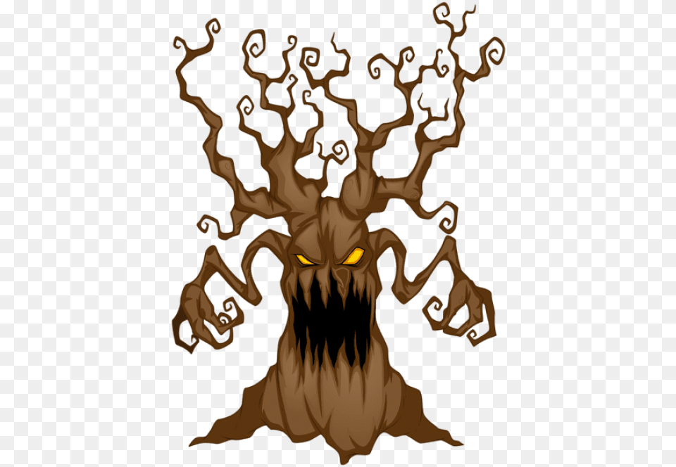 Halloween Scary Tree Images Background Halloween Scary Clip Art, Back, Body Part, Person, Electronics Png Image