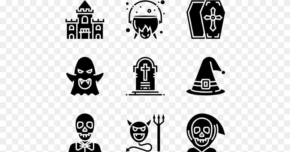 Halloween Science Icon Vector, Gray Free Transparent Png