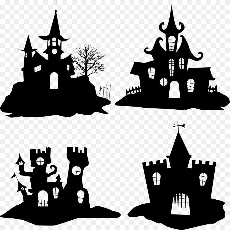 Halloween Silhouette Icon Halloween Silhouette, Gray Png