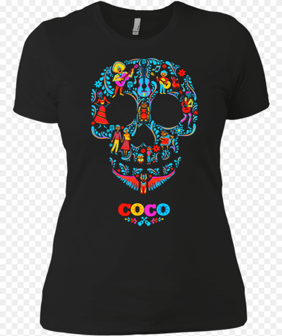 Halloween Skull Coco Boyfriend T Shirt Shirt, Clothing, T-shirt, Person Free Transparent Png